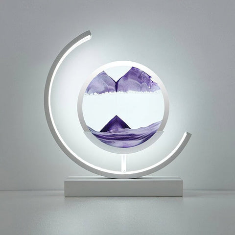 Lampa z Piaskowym Krajobrazem | Dekoracyjna Lampa LED | Ruchoma Sztuka