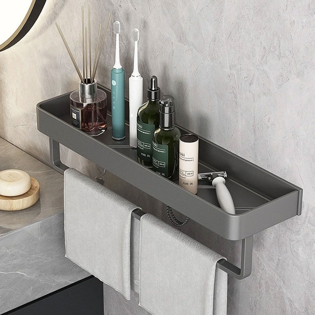Vetra | Półka Ścienna do Łazienki | Aluminium Malowane Proszkowo