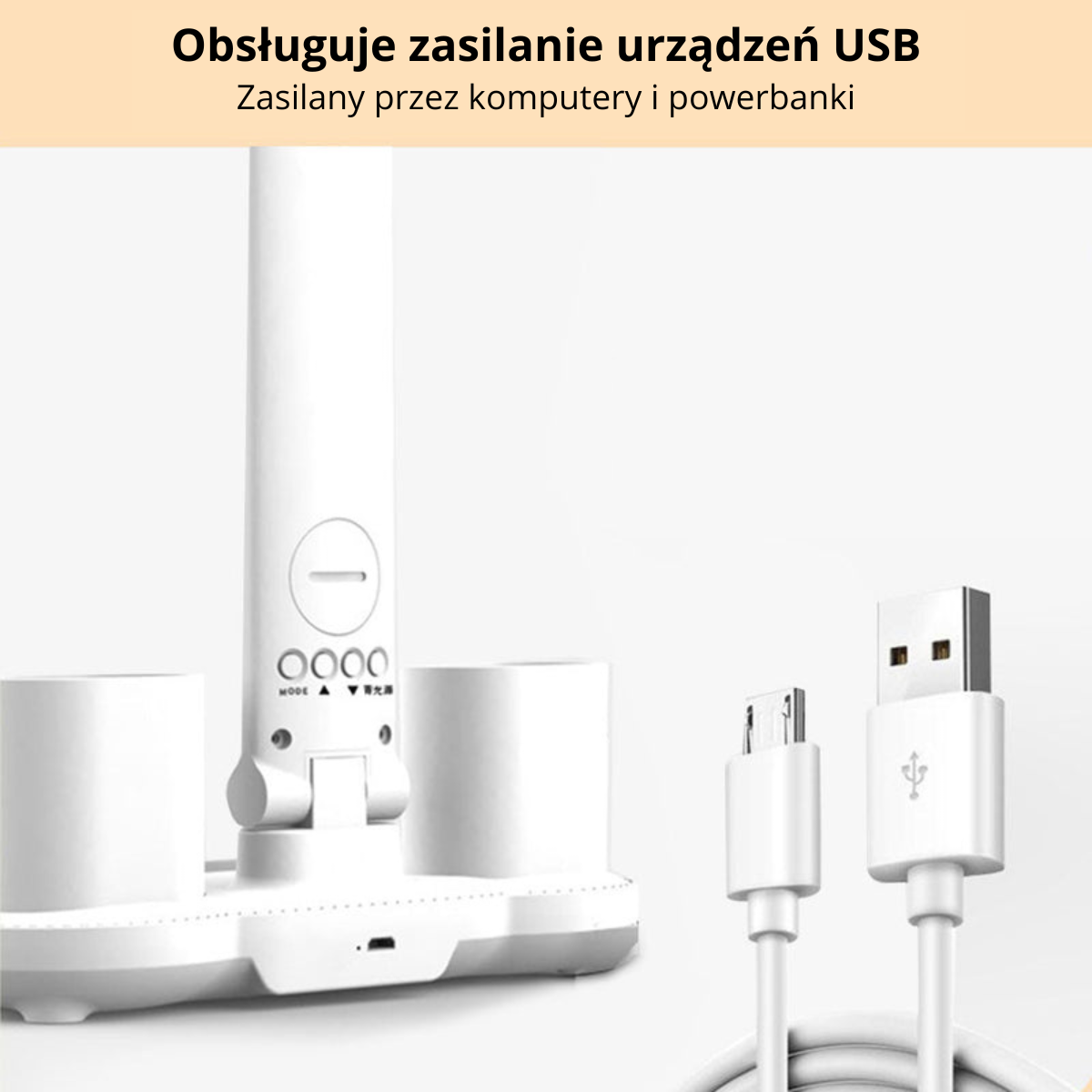 Lampa Biurkowa LED z Kalendarzem | Regulacja Światła i Pojemnik na Długopisy | Składana i Mobilna