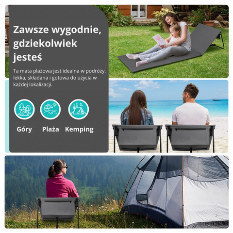 Leżak TorboSiedzisko | Składane Leżanki Ogrodowe | Lekka Konstrukcja z Regulowanym Oparciem