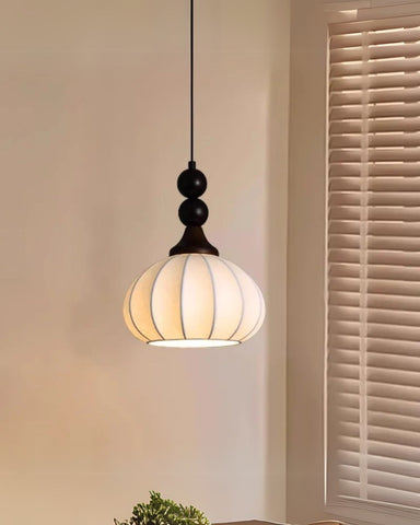 Lampa Wisząca Luno | Lampa sufitowa do salonu | Jedwabny klosz
