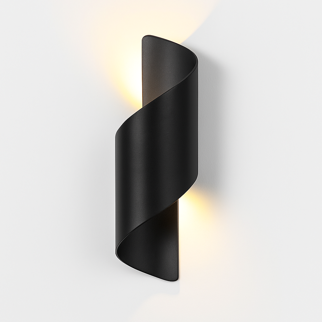 TwistGlow Lampa Ścienna LED | Nowoczesna Lampa Zewnętrzna | Wodoodporna IP65