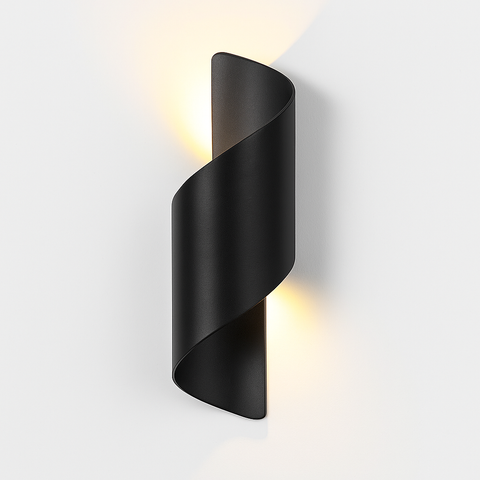 TwistGlow Lampa Ścienna LED | Nowoczesna Lampa Zewnętrzna | Wodoodporna IP65