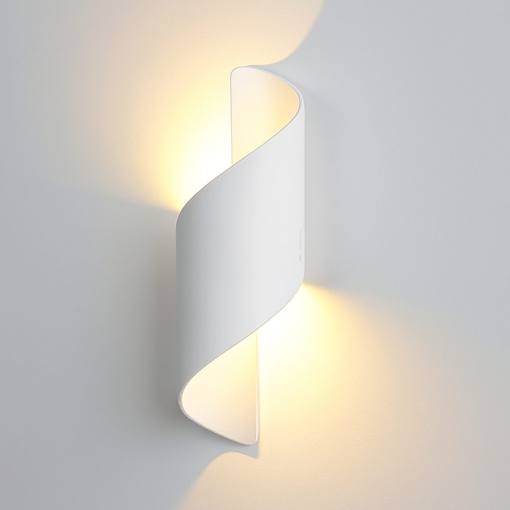 TwistGlow Lampa Ścienna LED | Nowoczesna Lampa Zewnętrzna | Wodoodporna IP65
