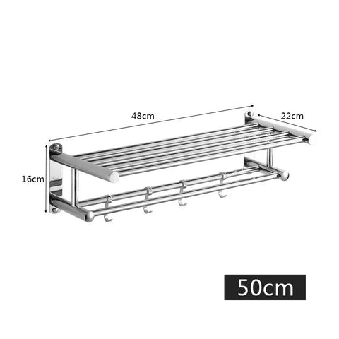 Półka Steelrack | Wieszak na Ręczniki | Stal Nierdzewna do Łazienki
