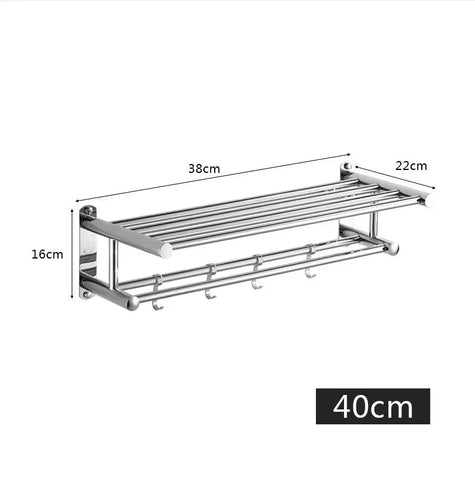 Półka Steelrack | Wieszak na Ręczniki | Stal Nierdzewna do Łazienki