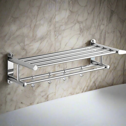 Półka Steelrack | Wieszak na Ręczniki | Stal Nierdzewna do Łazienki