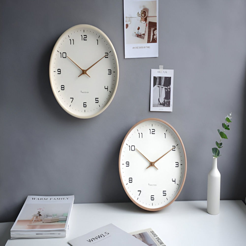 Nordwood Silent | Zegar ścienny cichy | Minimalistyczny design z drewna