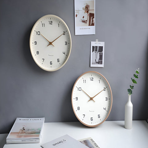 Nordwood Silent | Zegar ścienny cichy | Minimalistyczny design z drewna