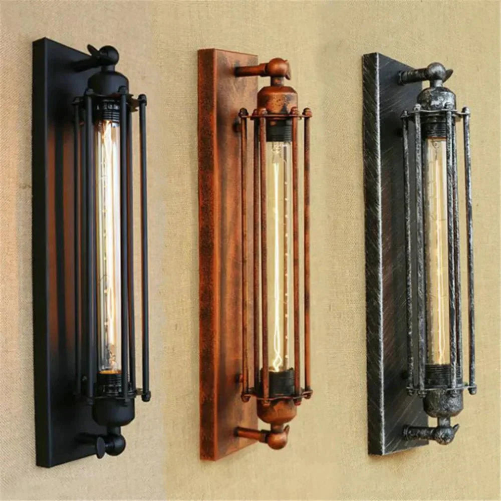 Lampa Ścienna Vintage | Oświetlenie LED Dekoracyjne | Żeliwna Konstrukcja