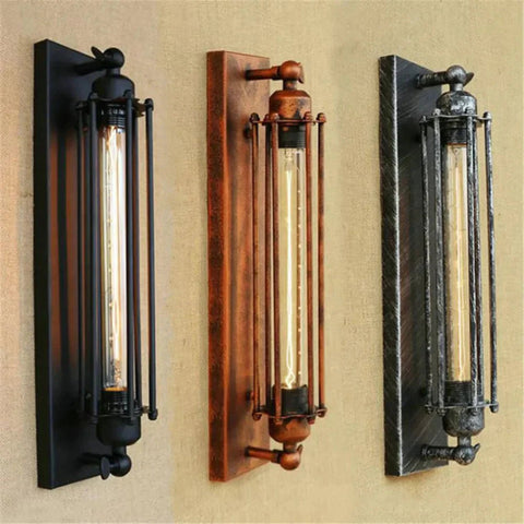 Lampa Ścienna Vintage | Oświetlenie LED Dekoracyjne | Żeliwna Konstrukcja