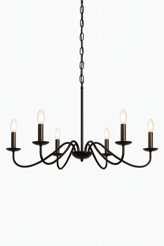 Żyrandol Elviro | Lampa Wisząca z Metalu | Klasyczna Forma Świecznikowa